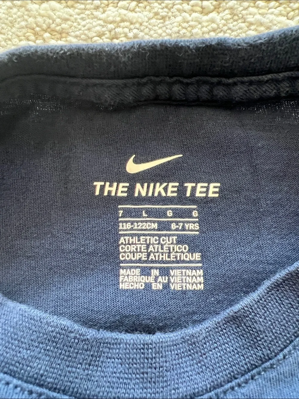 Nike Kids Navy Blue 'Just Do It' Graphic Tee